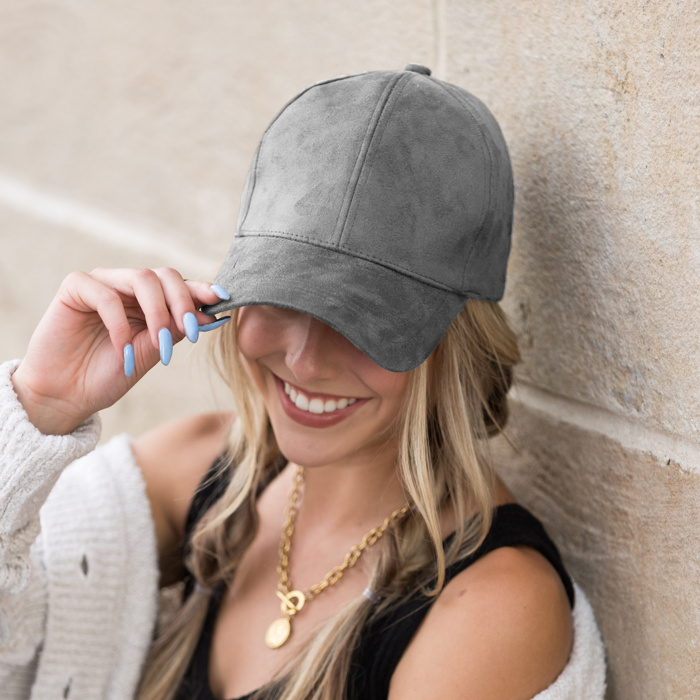 Suede Boyfriend Ball Cap Hat