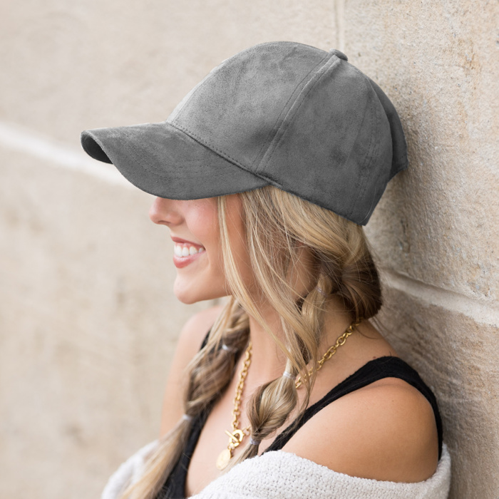 Suede Boyfriend Ball Cap Hat