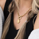 18K Stainless Steel Coin Accent Necklace