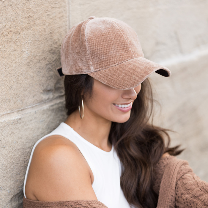 Velour Boyfriend Ball Cap