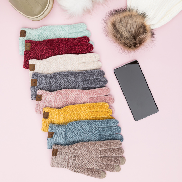 C.C� Chenille Touch Gloves