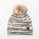  C.C� Zebra Pom Beanie Hat
