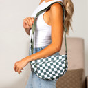  Olivia Nylon Checkered Foldover Crossbody