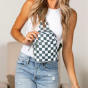  Kenzie Nylon Checkered Crossbody Sling Bag
