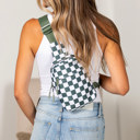  Kenzie Nylon Checkered Crossbody Sling Bag