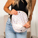  Olivia Nylon Checkered Foldover Crossbody