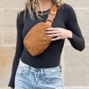 Lola Boucle Sherpa Crossbody Sling/Belt Bag