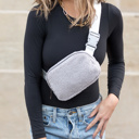  Lola Boucle Sherpa Crossbody Sling/Belt Bag