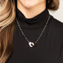  18K STAINLESS STEEL HANDCUFF NECKLACE