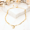  18K STAINLESS STEEL LOCK & CLIP CHAIN NECKLACE