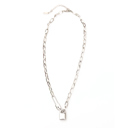  18K STAINLESS STEEL LOCK & CLIP CHAIN NECKLACE