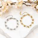 18K STAINLESS STEEL BARBED WIRE CHAIN BRACELET