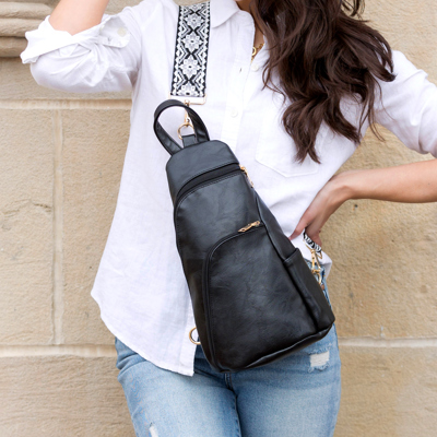 Evie Vegan Leather Crossbody Sling Bag