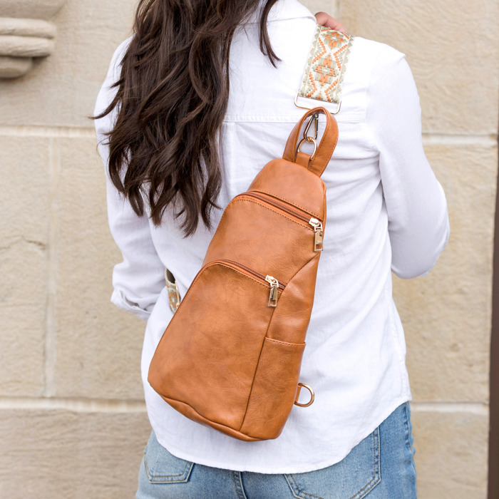 Evie Vegan Leather Crossbody Sling Bag