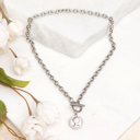  18K Stainless Steel Coin Accent Necklace