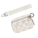 Almond Check Dakota Wristlet ID Wallet Pouch