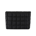 Black Lainey Quilted Puffer Clutch