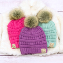  CC Baby Fur Pom Beanie Hat