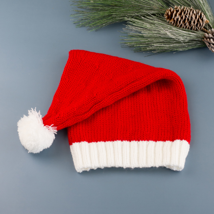 Knit Santa Stocking Beanie Hat