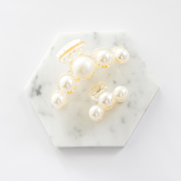 Pearl Hair Claw Clip Set - 2PK