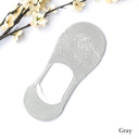 Gray No Slip Knit Burnout Sneaker Socks- 3 Pack