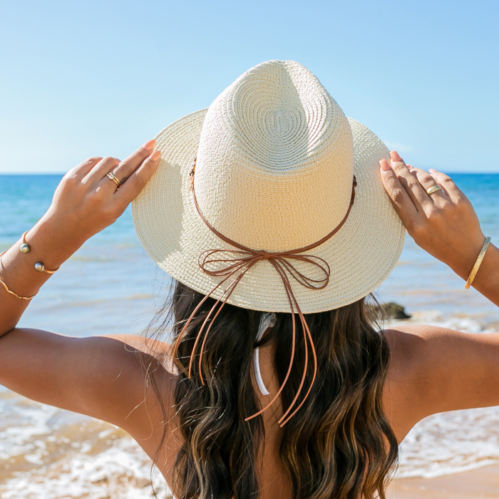 Boho Accent Panama Hat