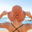  Bow Accent Straw Hat