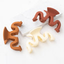 Rust/cream/caramel Zig Zag Hair Claws | 3 Pack