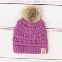  CC Baby Fur Pom Beanie Hat