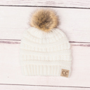  CC Baby Fur Pom Beanie Hat