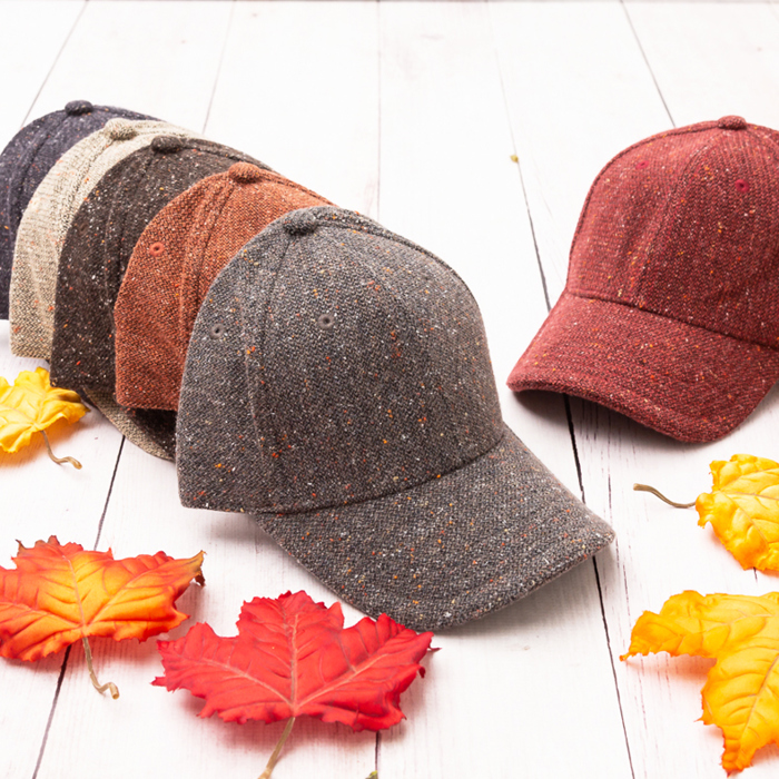Autumn Tweed Ball Caps Hat