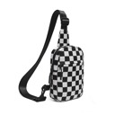  Kenzie Nylon Checkered Crossbody Sling Bag