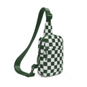  Kenzie Nylon Checkered Crossbody Sling Bag