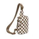  Kenzie Nylon Checkered Crossbody Sling Bag