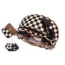  Kaylee Mixed Media Double Zip Crossbody Sling Bag
