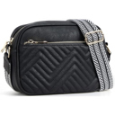 Black Everly Vegan Leather Camera Crossbody