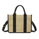  Mericela Mixed Media Straw Tote