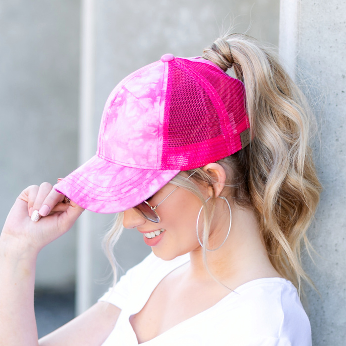 CC Tie Dye Ponytail Caps Hats