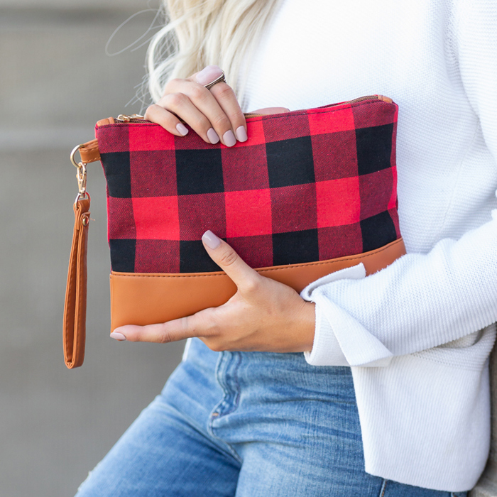 Buffalo Plaid Clutch