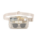 Almond Juni Clear Stadium Crossbody Sling Belt Bum Bag Fanny Pack