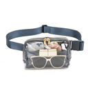 Slate Blue Juni Clear Stadium Crossbody Sling Belt Bum Bag Fanny Pack