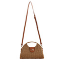  Stella Woven Straw Top Handle Crossbody Hand Bag