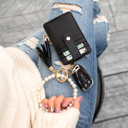  Pearl Key Ring Wallet Bracelet