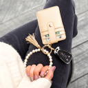 Pearl Key Ring Wallet Bracelet