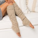  Long Cable-Knit Leg Warmers