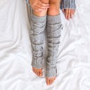  Long Cable-Knit Leg Warmers