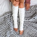  Long Cable-Knit Leg Warmers