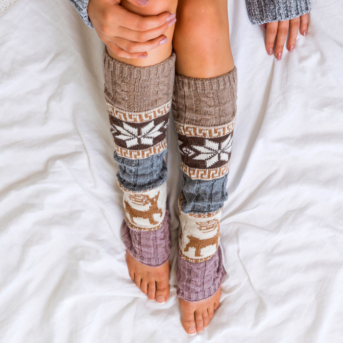 Nordic Snowflake Leg Warmers