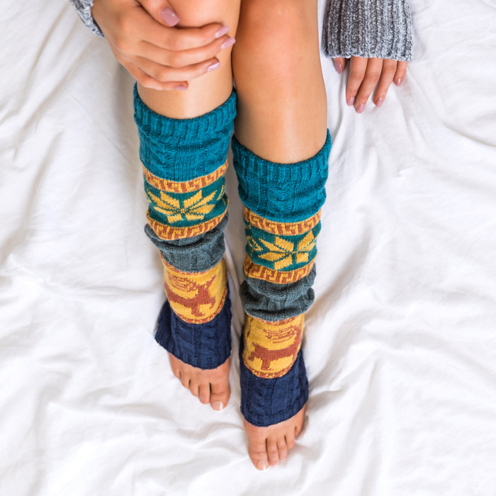 Nordic Snowflake Leg Warmers