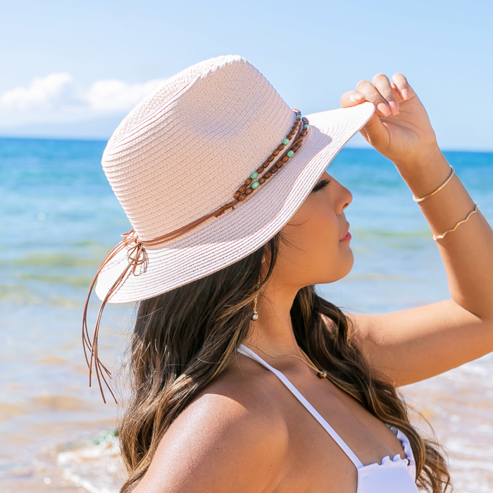 Boho Accent Panama Hat